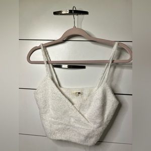 LA Hearts Fuzzy crop-top.